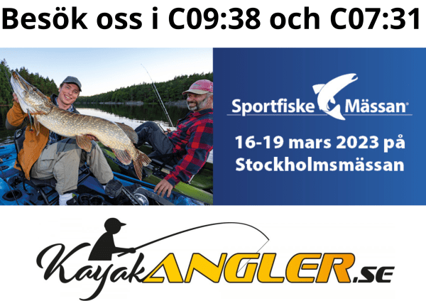 Besök Kayak Angler Sweden under Sportfiskemässan i Älvsjö 16-19 Mars
